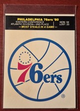 1981-82 Fleer Nba Basketball Team Stickers - Philadelphia 76ers