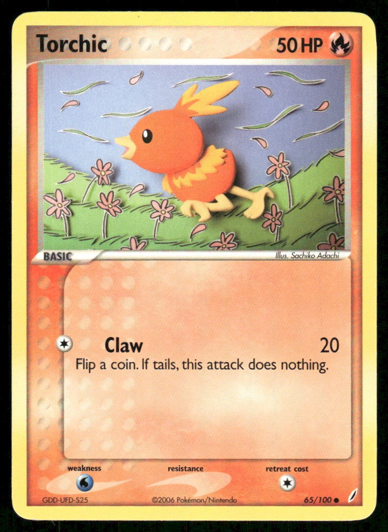 2006 Pokemon Torchic Common Crystal Guardians 65/100 HP