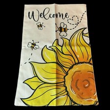 Garden Flag Sunflower Bees 12x18 Double Sided Yard Decor Outdoor Welcome New