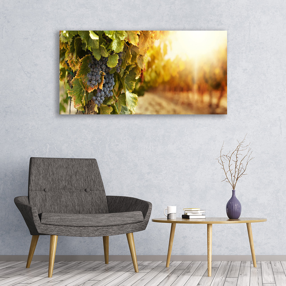 Tableau haut de gamme en verre acrylique 120x60 Nature Raisin aux finitions premium