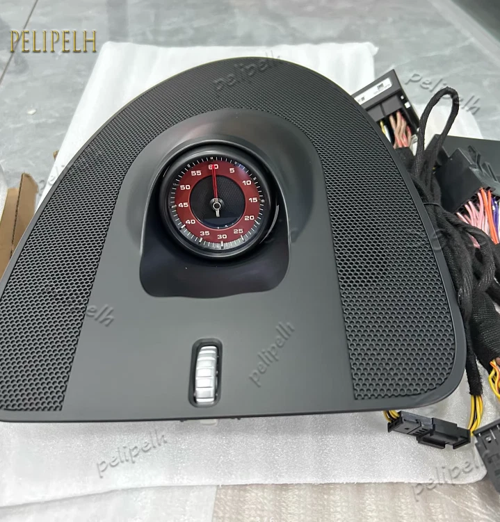 Cubierta de medidores de tablero de instrumentos de automóvil con reloj rojo para Porsche Cayenne 2006-2010 Foto 3 de 4