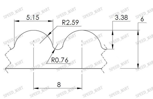 5 PCS 480-8M HTD Timing Belt 60 Teeth Cogged Rubber Geared Closed Loop 25mm Wide - Picture 5 of 5