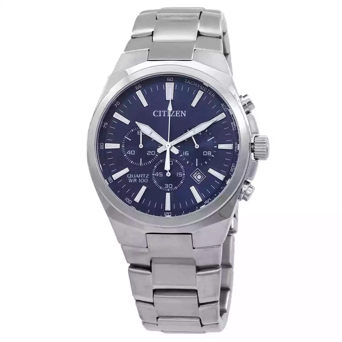 Citizen Men's Chronograph Quartz Blue Stainless Steel Watch - AN8170-59L NEW