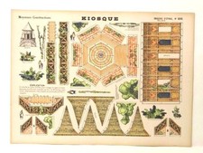 Imagerie D  Epinal No 895 Kiosque Moyennes Constructions toy paper model