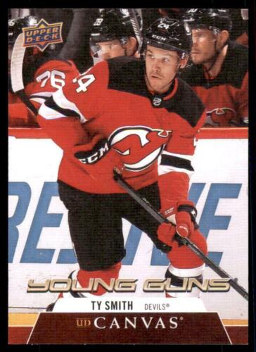 2020-21 UD Series 2 UD Canvas Young Guns #C214 Ty Smith RC - New Jersey Devils - Photo 1 sur 2