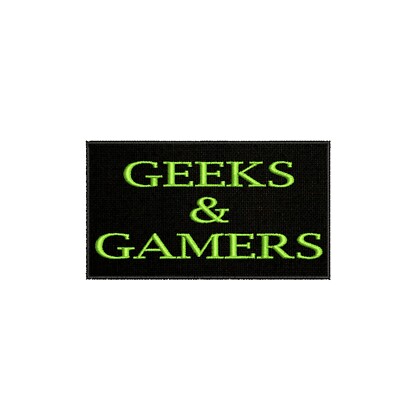 Geeks and Gamers Nerds Sayings Embroidered Patch Iron-On Applique, Cosplay Vest