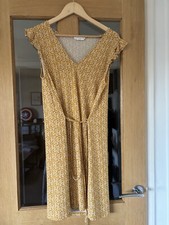 Mango mustard and white floral mini dress size medium 