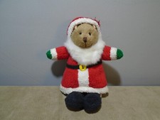 VINTAGE RUSS BEAN BOTTOM SANTA BEAR 5  PLUSH CB5936 