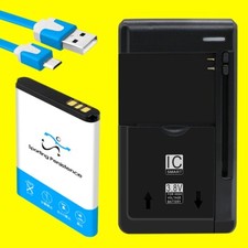 Large Power 1700mAh Lithium Battery Charger Cable f ZTE Blade A110 A112 A410 USA