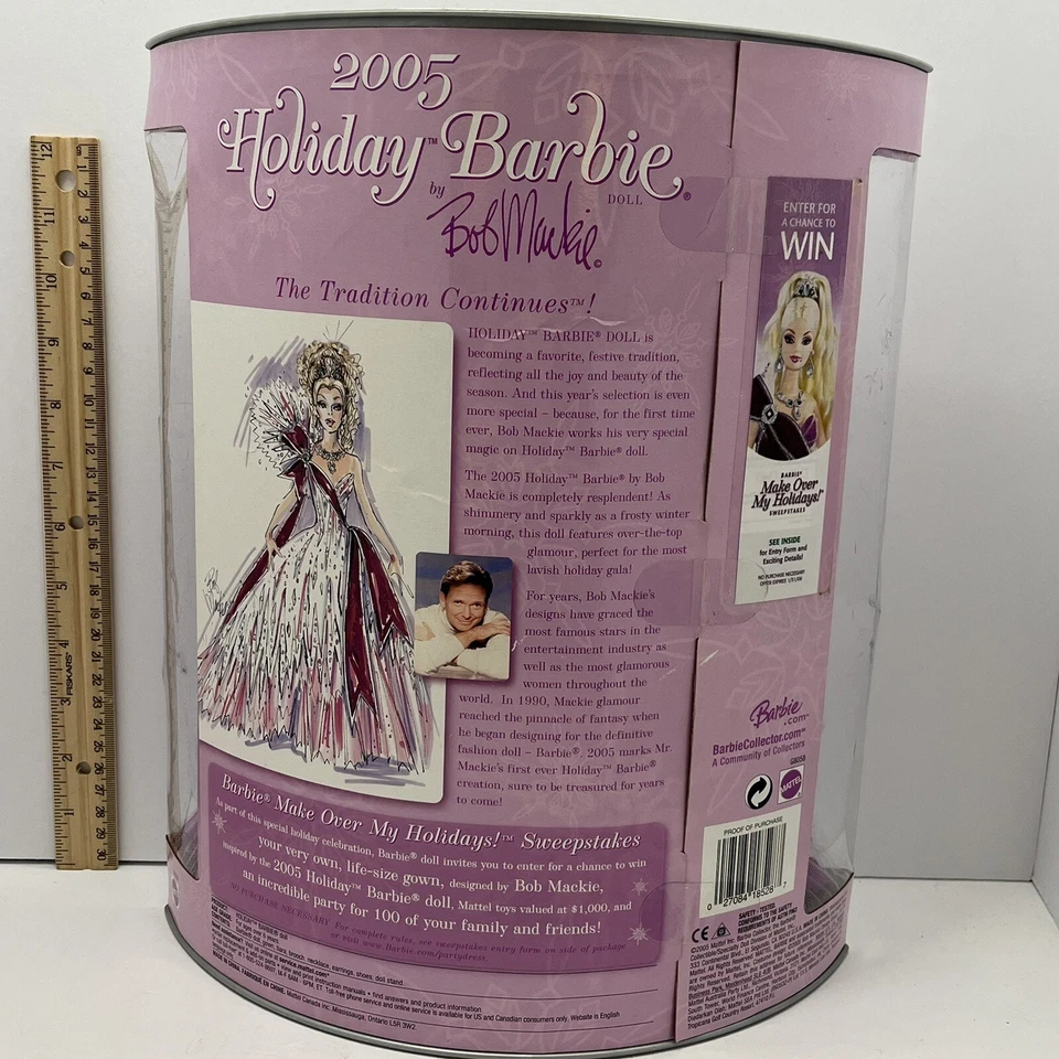 NUEVA Muñeca Barbie de Vacaciones 2005 Rubia Diseñador Bob Mackie Foto 3 de 4