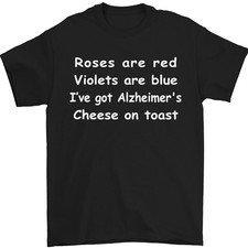 Alzheimers Cheese on Toast Funny Slogan Mens T-Shirt 100 Cotton