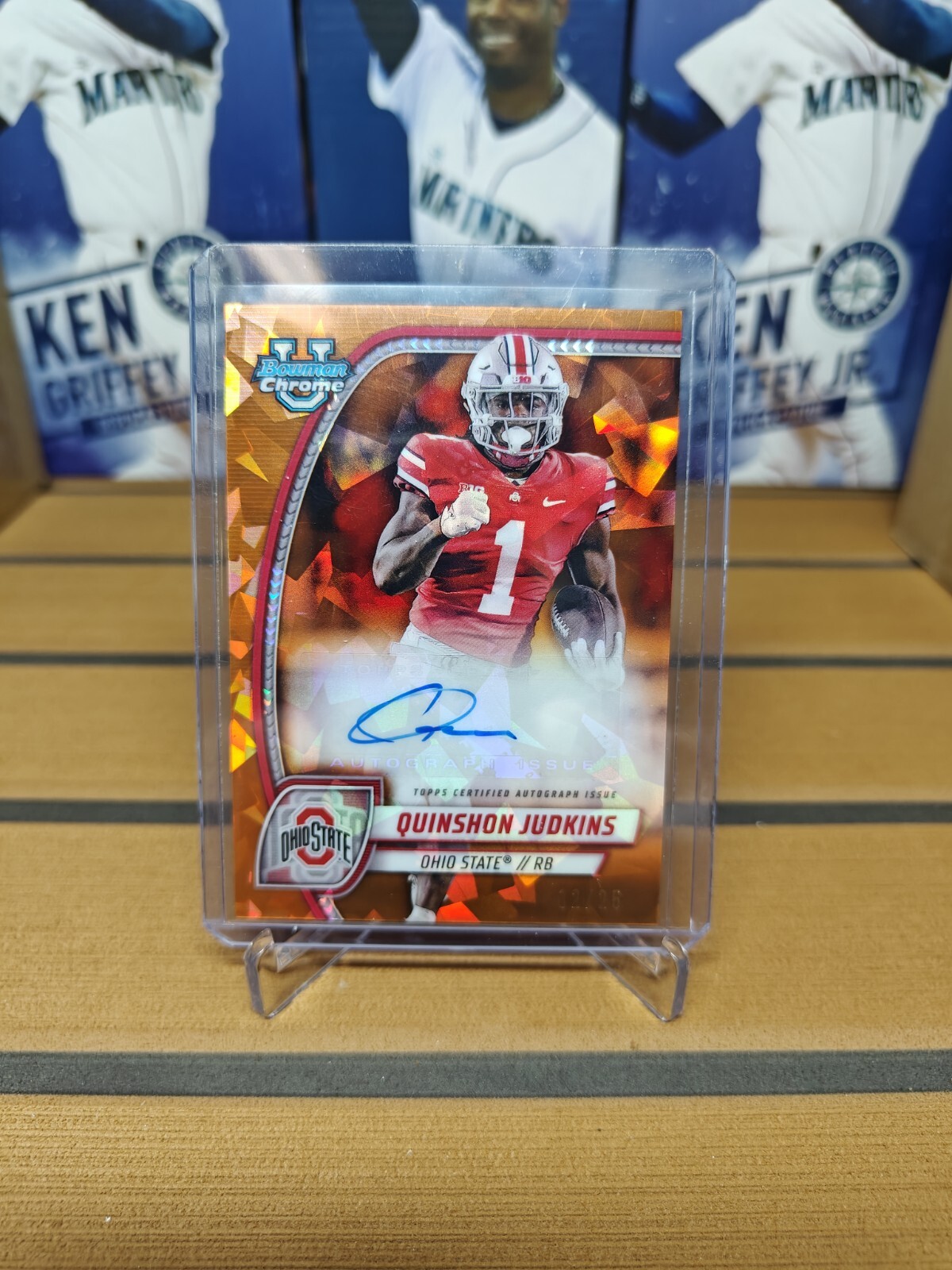 2024 Bowman U Chrome Quinshon Judkins Orange Auto /25 PA-QJU Ohio State