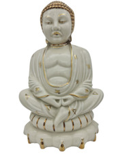 antiker Rauchverzehrer Neuhaus Buddha goldstaffiert  Art Deco 20,5cm hoch