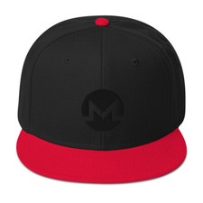 Subtle Monero Black Snapback Cap XMR Crypto Trader Gift Embroidery Hat