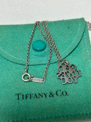 TIFFANY & CO . GOD LOVES YOU Chain Pendant Necklace Women TIFFANY & CO . GOD LOVES YOU Chain Pendant Necklace Women