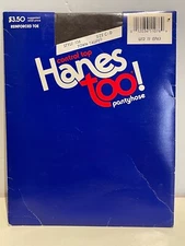 NOS VTG HANES TOO CONTROL TOP PANTYHOSE TOWN TAUPE NYLONS HEEL*SZ.C-D