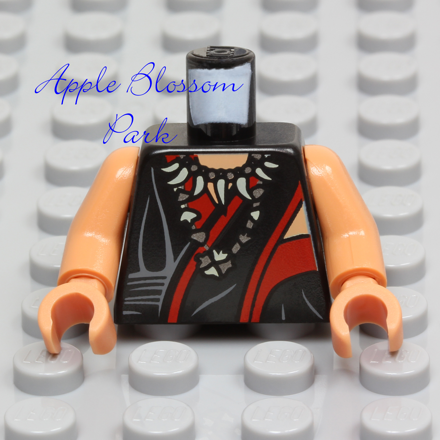 NEW Lego Mola Ram BLACK ROBE SHIRT MINIFIG TORSO w/Medium Flesh Arms ...