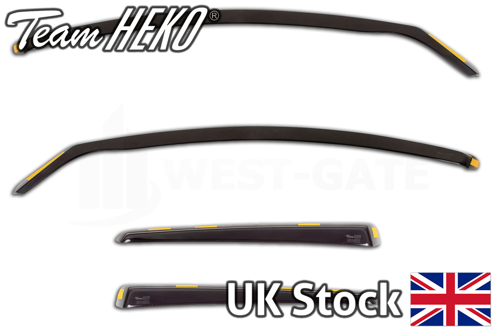 HEKO wind deflectors FULL 4piece set VOLVO V40 mk2 5doors hatchback