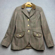 Joules Parade Jacket UK 12 WOOL Herringbone Tweed Blazer Hacking Riding Check