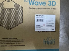 Fresh Products Wave 3D Urinal Screen, Herbal Mint NEW Pack of 10!