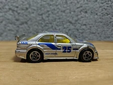 Matchbox 1996 AMG Mercedes C-Class Silver Blue Rally Car