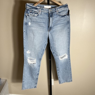 Distressed Cropped Womens Jeans 30 