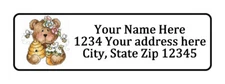BEAR HONEY BEE Personalized Return Address Labels 1/2 in by 1 3/4 in