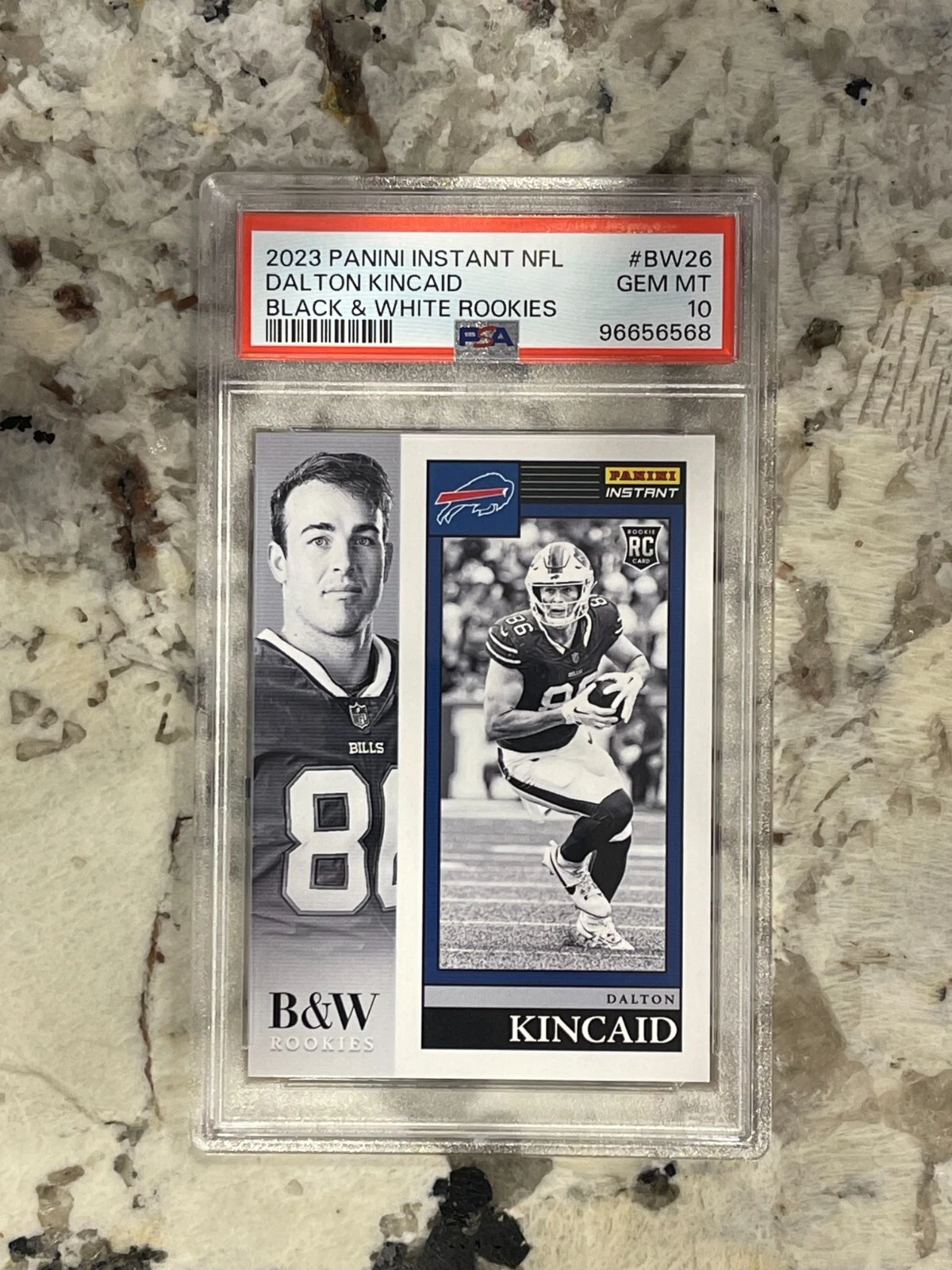 Dalton Kincaid Panini Instant NFL Black & White Rookies #BW26 Base