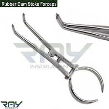 Endodontic Rubber Dam Stokes Clamp Forceps Dental Restorative Lab Instruments
