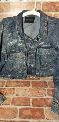 Women's Cropped Distressed Jean Denim 