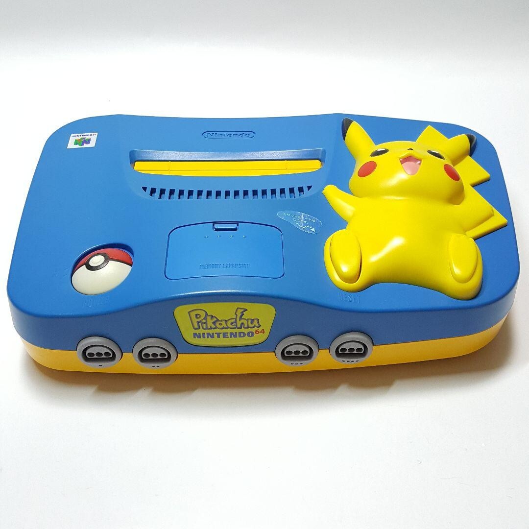 N64 Pikachu Blue & Yellow console Nintendo 64 retro game N64 Pikachu Blue & Yellow console Nintendo 64 retro game