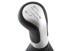 Schaltknauf Knauf Schwarz / Silber für Skoda Fabia 2 II / Roomster in 5-Gang