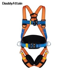 DoublyAttain Black Men's Momentum Rock Climbing Harness