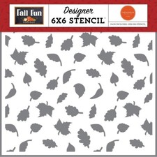 Crafts CB 6X6 Plastic Stencil Fall Fun Leaves are Falling Maple Variety