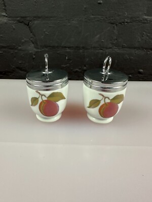 2 x Royal Worcester Egg Coddlers Evesham 2,5'' hoch Set