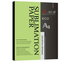 A-SUB Sublimation Paper A4 100 Sheet Sublimation Printer Heat Transfer Tumbler