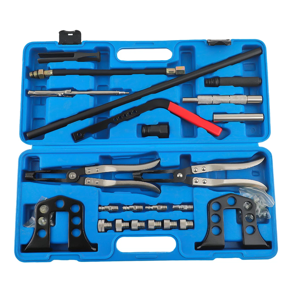 MAXPEEDINGRODS Tensor de resorte de válvula de aire comprimido cambio de junta de vástago de válvula conjunto de herramientas de montaje