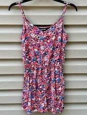 Joe Boxer Women's Juniors Small Floral Print Summer Dress Top Shorts Romper