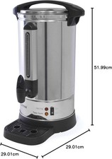 10L Tea Urn Hot Water Boiler | Electric Catering Manual Fill Small | Steel