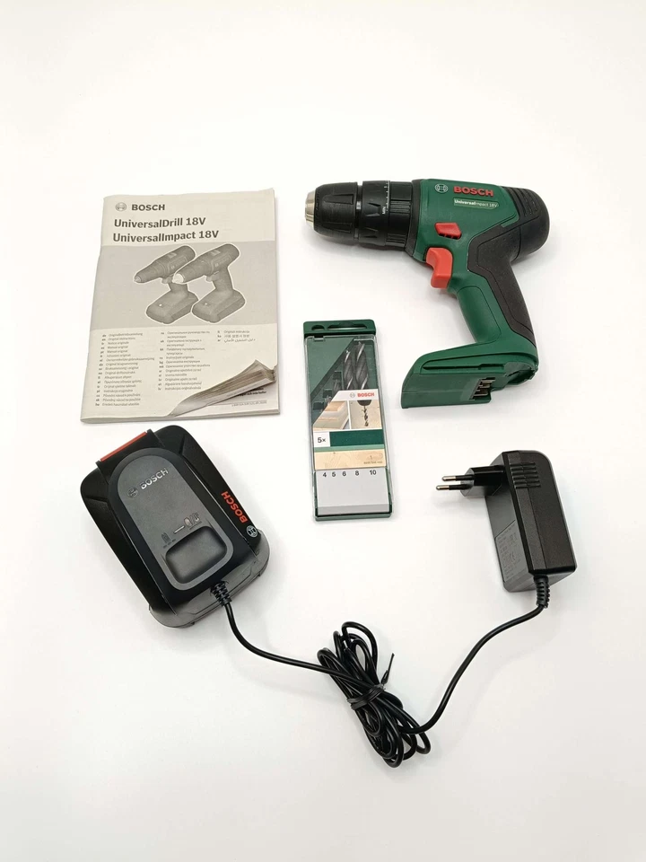 Taladro atornillador percutor Bosch 18 V, verde/negro - Imagen 2 de 4
