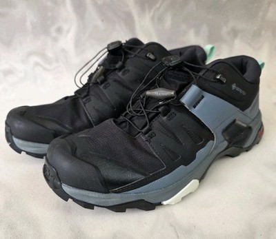 Salomon Men's X ULTRA 4 GTX Low Hiking Terrain Shoes Black Opal Blue Size 10.5