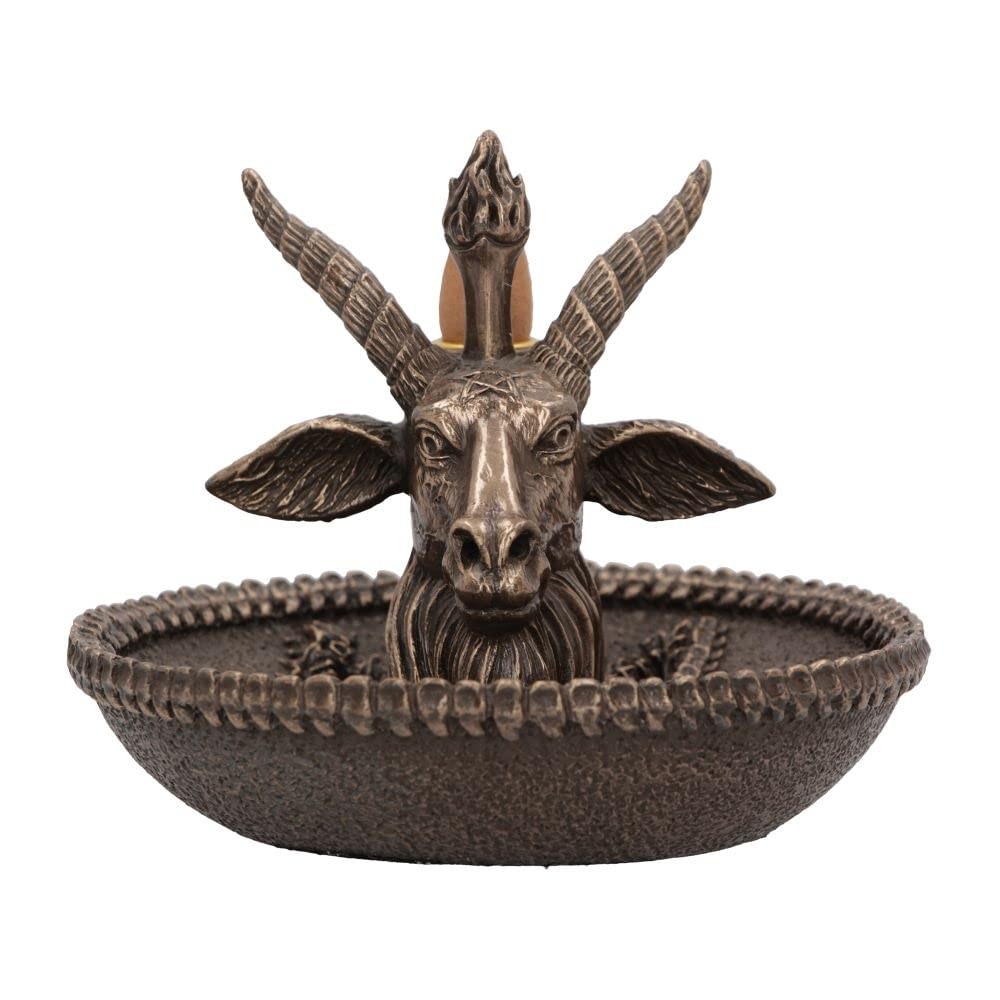 Baphomet`S Wealth Occult Backflow Incense Burner 13Cm NUOVO