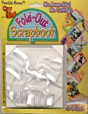 Freckle Press WHITE ON WHITE FOLD-OUT ALBUM scrapbooking EXPANDS UP TO 3 FEET!
