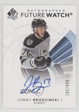 2017-18 SP Authentic Auto Future Watch 202/999 Jonny Brodzinski #136 Auto av1