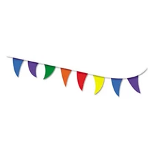 Cosco 098182 Strung Flags Pennant 30 ft. Assorted Bright Colors