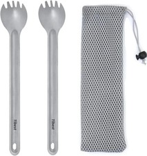 Ti Titanium Spork Long Handle Ultra Lightweight Camping Utensil For Backpacking