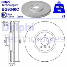 2x Bremsscheibe belüftet BG9340C DELPHI für MINI BMW