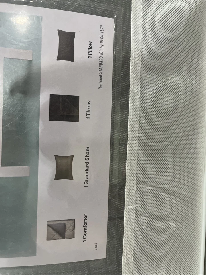 5/3 nwot 4 piece reversible comforter set gray - Image 2 of 3