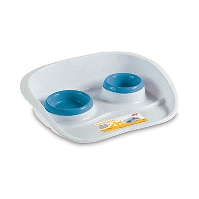 Bol Animaux Stefanplast 97770 Set Dinner 0,25+0,30 Lt Bleu