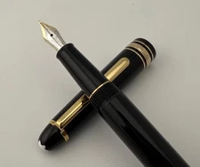 Montblanc Meisterstuck No. 145 Gold Plated Fountain Pen 14K Gold Nib - UNUSED